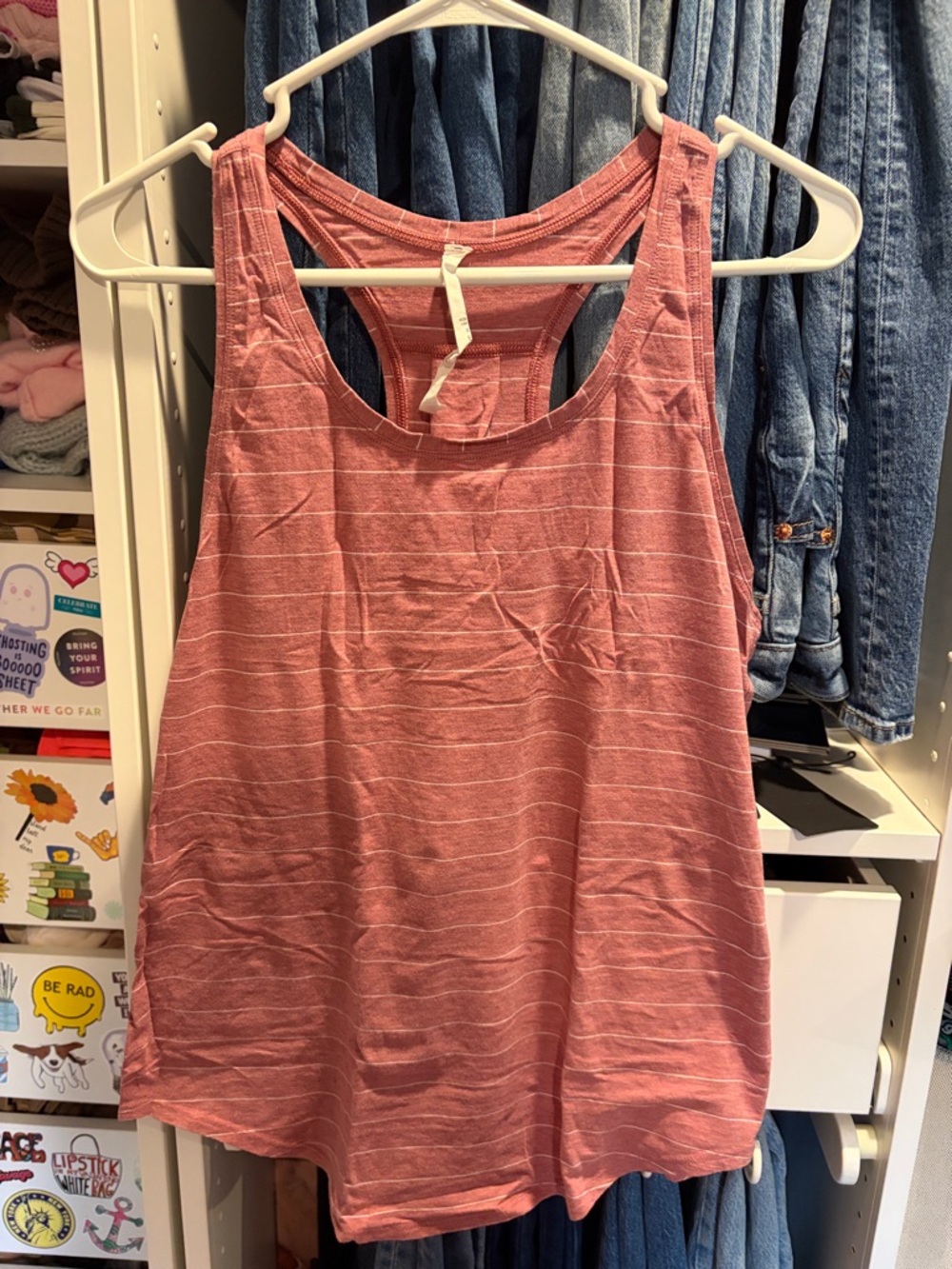lululemon athletica Striped Love Tank in Dusty Rose